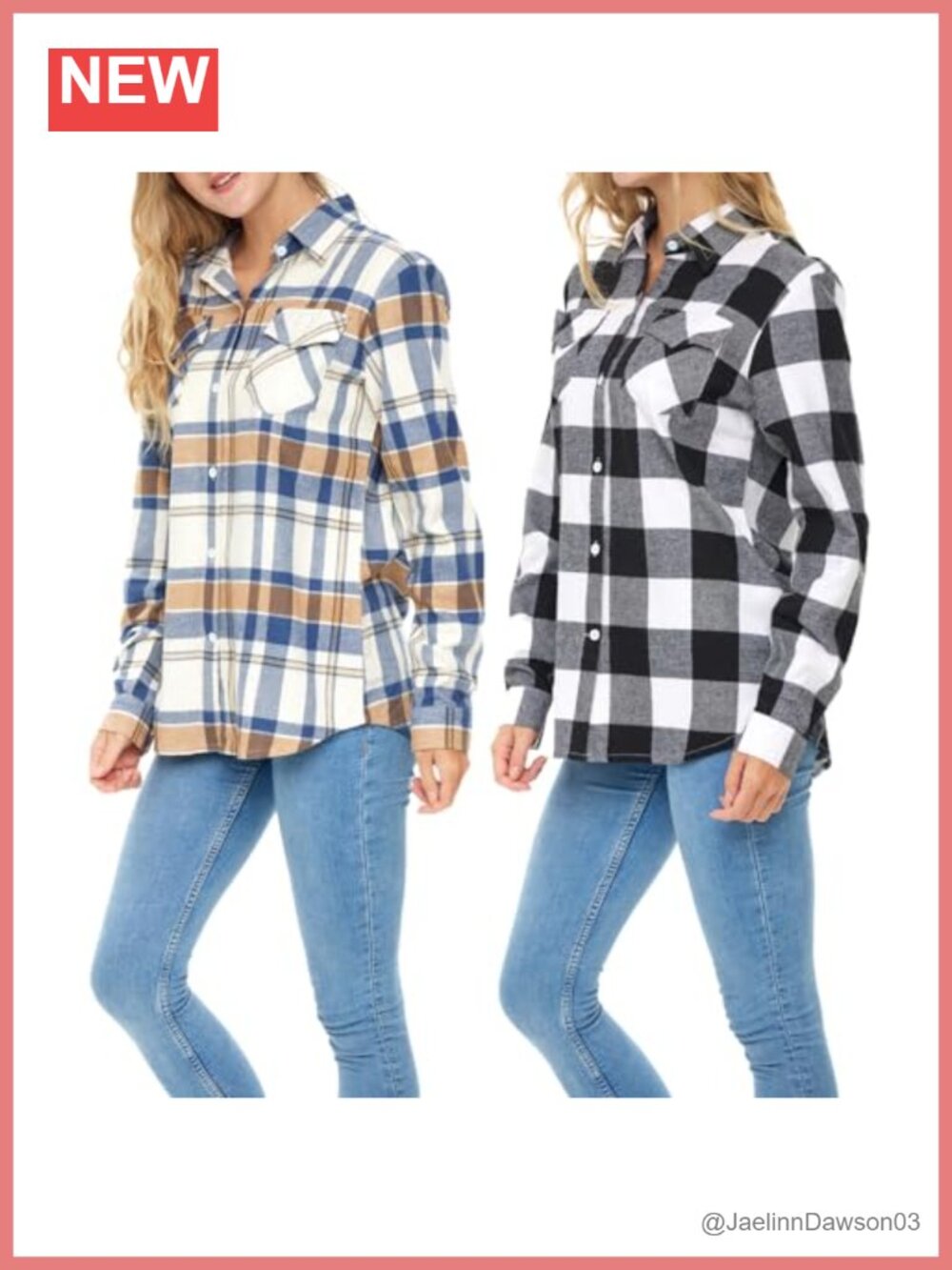 Classic-Fit Long-Sleeve Lightweight Plaid Flannel Shirt Button Down